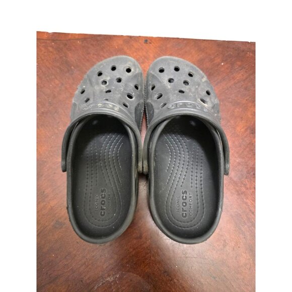 Crocs Classic Black Clogs Adjustable Back Strap & Ventilation Holes C13 - Picture 4 of 8
